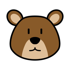 Bear icon. bear cute illustration. Suitable to use for book, sticker, emoji, children, etc.