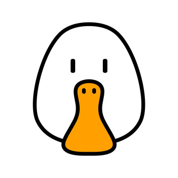 Duck Icon. Duck Cute Illustration. Suitable To Use For Book, Sticker, Emoji, Children, Etc.