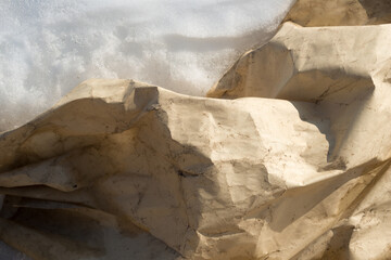 paper object and snow 