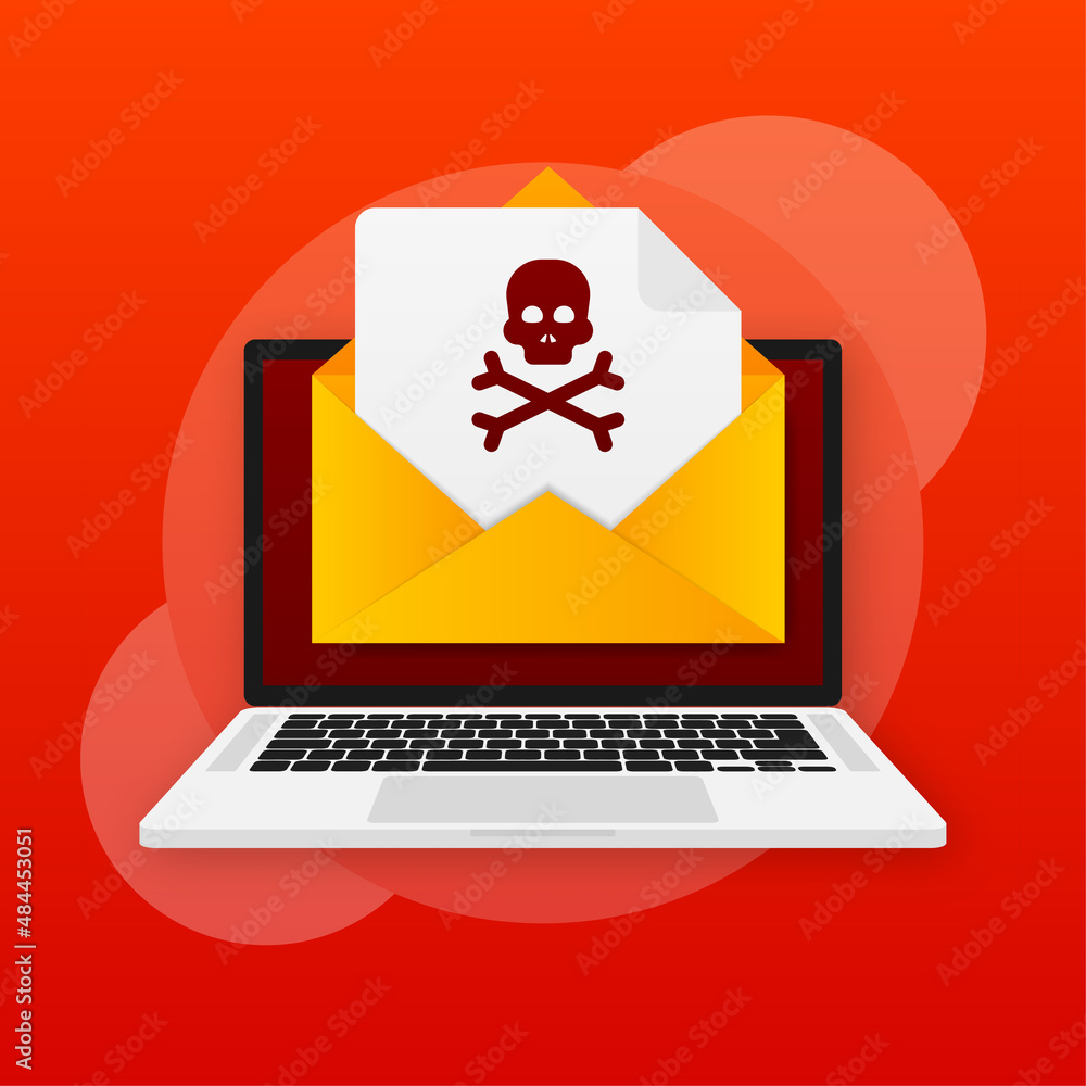 Poster virus message in flat style. vector design. flat design. vector graphic.