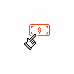 Deal Online Pay Payment Outline Icon, Logo, and illustration