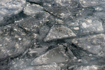 ice forms on the surface of the lake