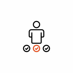 Skill Set Requirement Outline Icon, Logo, and illustration