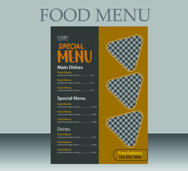 Modern Food Menu Card Design Template