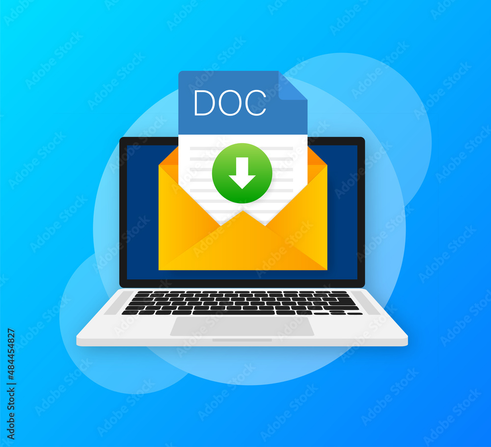 Poster doc file icon. spreadsheet document type. modern flat design graphic illustration. vector doc icon