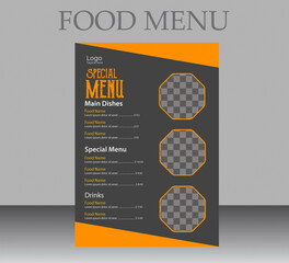 Modern Menu Card Design Template