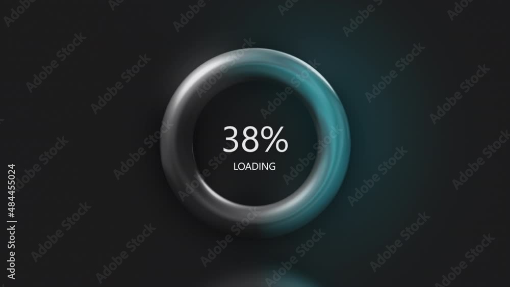 Poster black background. motion. an abstraction in which there is a ring and where percentages run in brigh
