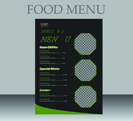 Modern Menu Card Design Template