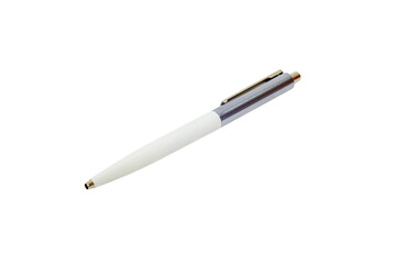 White - Silver pen isolated on a white background with clipping path