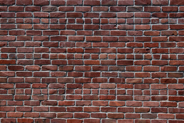 Abstract close-up of red brick wall