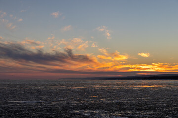 Lake Superior Sunset Ice Shards