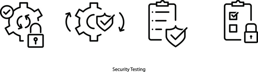 Security Testing icon ,vector illustration