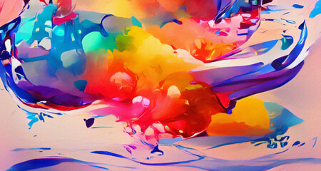 Abstract vibrant and colorful concept art