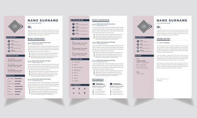 Clean and Professional  Resume and Cover Letter Template Set