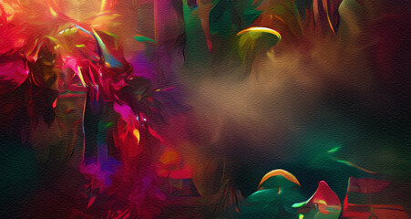 Abstract vibrant and colorful concept art