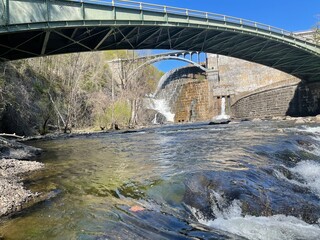 old bridge over the river,  croton dam bridge