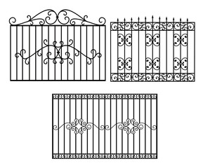 silhouette of a wrought iron gate