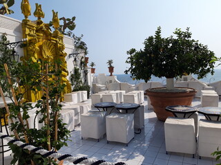 Malowniczy zakątek w Positano. Italia.