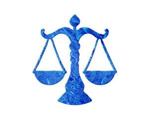 Libra Zodiac Astrology Blue Waves Icon Logo Symbol illustration