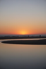 sunset over the lagune