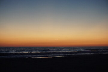 sunset over the sea