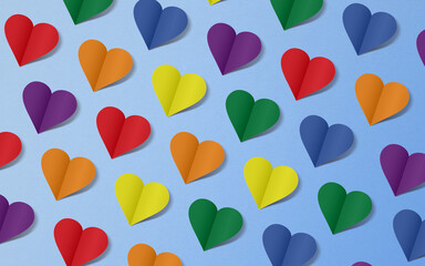 LGBT Hearts Background