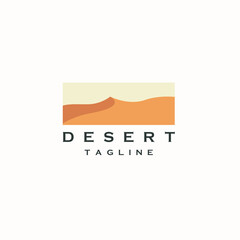 Desert logo icon design template flat vector