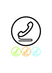 Fototapeta premium Phone receiver. Contacts. Call us and speak to us. Vector icon isolated