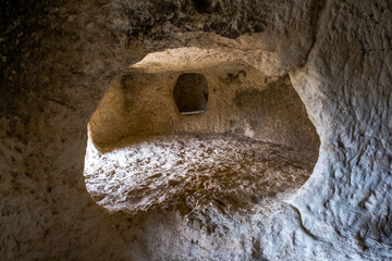 The caves of the Moors in Bocairent, Spain, dwellings carved into the rock from medieval times