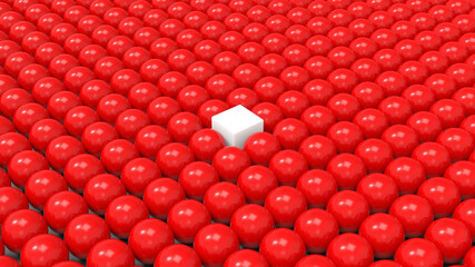 3D rendering - being different cube concept