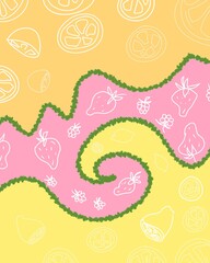 background with strawberry 