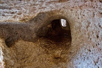 The caves of the Moors in Bocairent, Spain, dwellings carved into the rock from medieval times