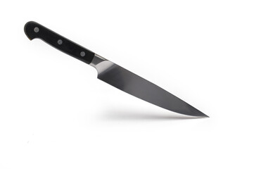 mid meat kitchen knife handle white background