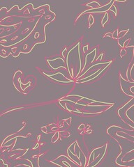 Flower illustration wallpaper 
