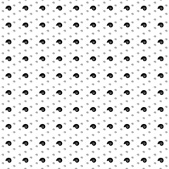 Square seamless background pattern from black marine nautilus symbols are different sizes and opacity. The pattern is evenly filled. Vector illustration on white background
