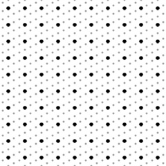 Square seamless background pattern from geometric shapes are different sizes and opacity. The pattern is evenly filled with small black sea shell symbols. Vector illustration on white background