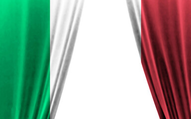 Flag of Italy against white background. 3d illustration