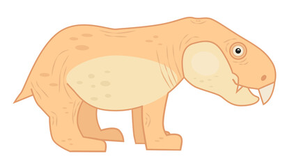Australobarbar is an extinct animal of the genus of Ichnodonts kotelnicheskaya fauna. Funny character australobarbar
