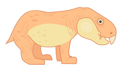 Australobarbar is an extinct animal of the genus of Ichnodonts kotelnicheskaya fauna. Funny character australobarbar