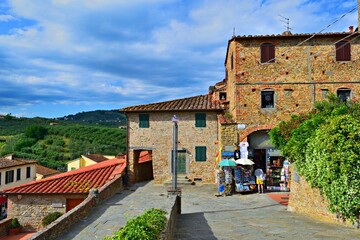 medieval village of Vinci, a Tuscan town in the province of Florence, Italy, known for being the...