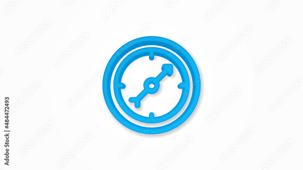 Poster compass, navigation realistic icon. 3d vector illustration. isolated line color pictogram. transpare