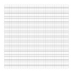 Graph paper. Printable grid paper with stave on a white background. A blank music sheet paper with staff. Geometric pattern for composition, education, school. Realistic lined paper blank