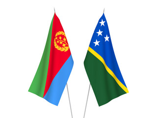 Solomon Islands and Eritrea flags