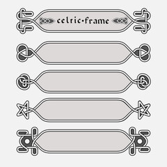 celtic frames and ornament illustration in vector