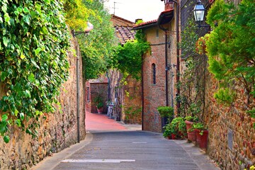 medieval village of Vinci, a Tuscan town in the province of Florence, Italy, known for being the...