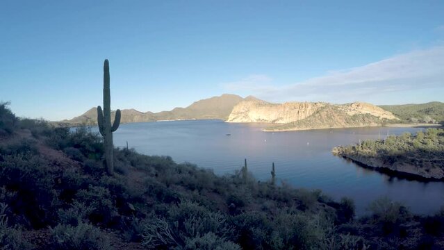 Saguaro Lake with Subtle Water Movement