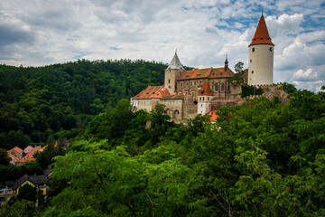 Castle Krivoklat in protected landscape area Krivoklatsko in Czech republic, Europe.
