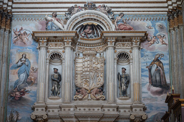 Transept altar in the church of the Royal Monastery of San Jeronimo