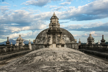 The beautiful domes on the roof of the UNESCO World Heritage León Cathedral, León, Nicaragua