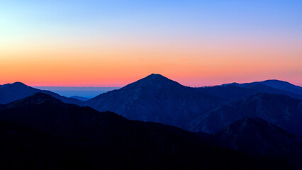 Sunset in the mountains